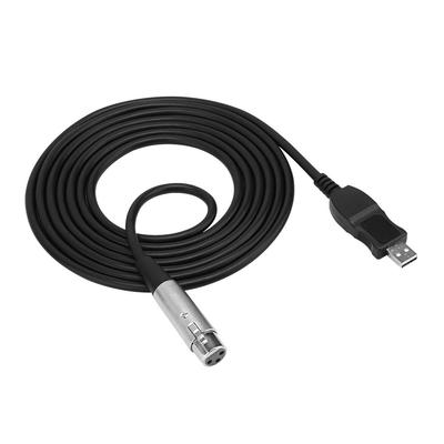 USB Samec na XLR Samice Mikrofon Mikrofon Studio o Link Kabel Adaptér Černý