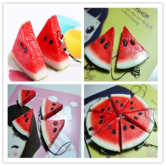 Simulation Fruit Cute Watermelon Pendant Cellphone Strap Purse Bag Key Chain