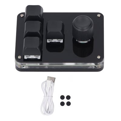 4 Key 1 Knob Keyboard USB Mini Blue Switch Programmable Macro Mechanical Custom Industrial Gaming