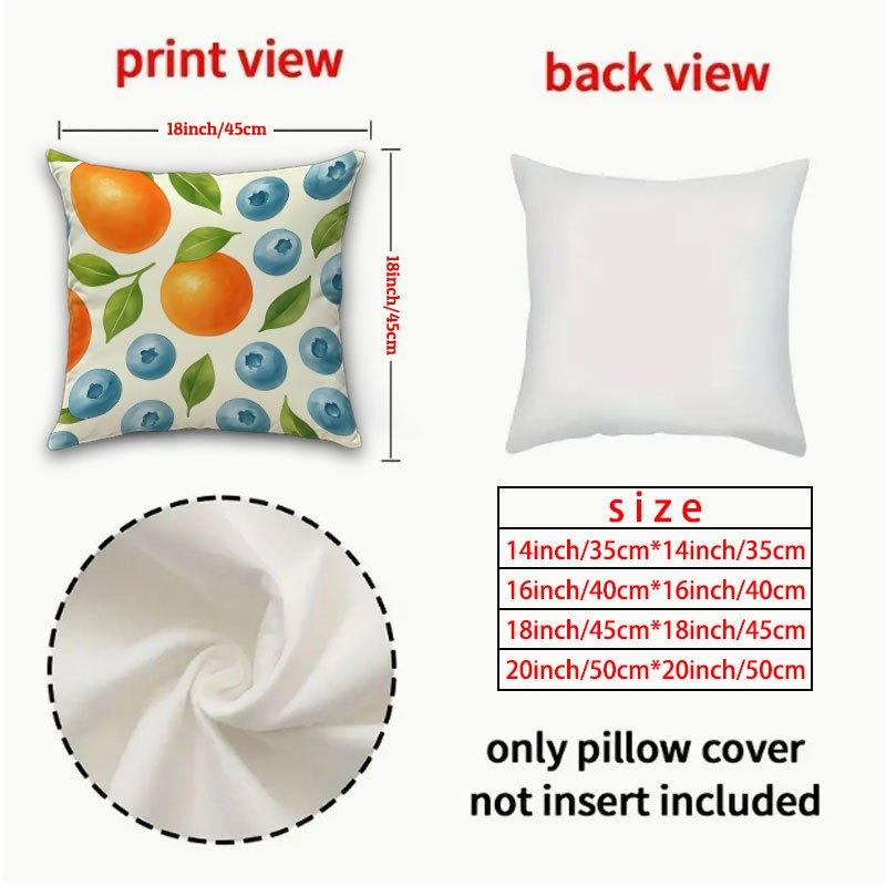 Strawberry Watercolor Design Digital Printing Pillow Cover Short Plush Suitable Living Rooms Bedrooms Sofas Throw Cushion Cover