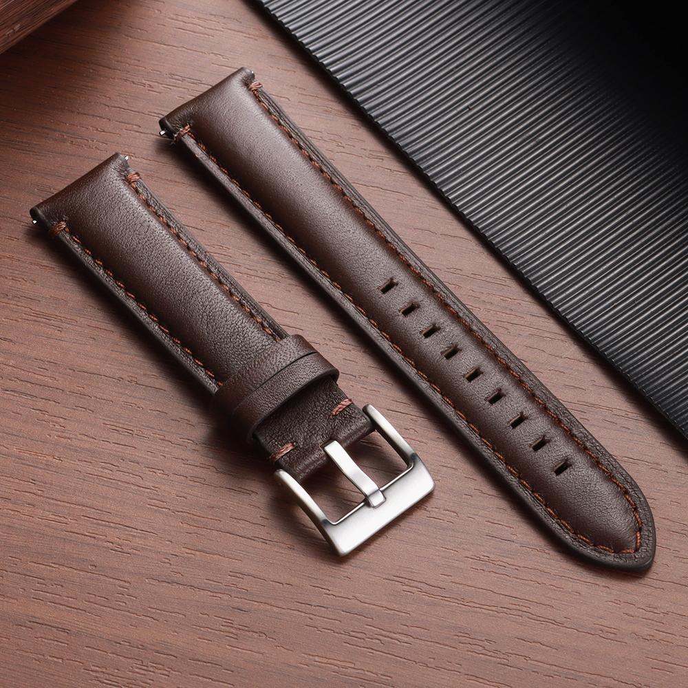 Curea de ceas premium din piele naturală 20mm 22mm 24mm pentru Fossil Cusături moi Curea din piele de vacă pentru Omega pentru Seiko Brățară de mână pentru afaceri