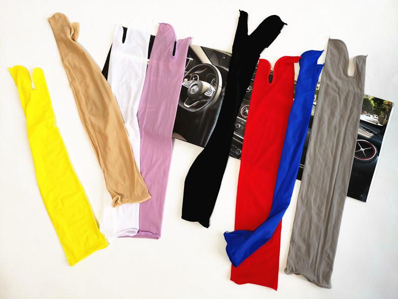 912 Glossy Ultra-Thin Fingerless Stockings Gloves, High-Density Sunscreen Bridal Sleeves for Men and Women