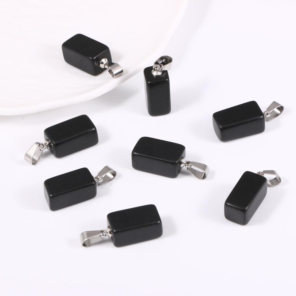 Natural Stone Crystal Pendant With Leather Cord For Jewelry And Fashion Accessories