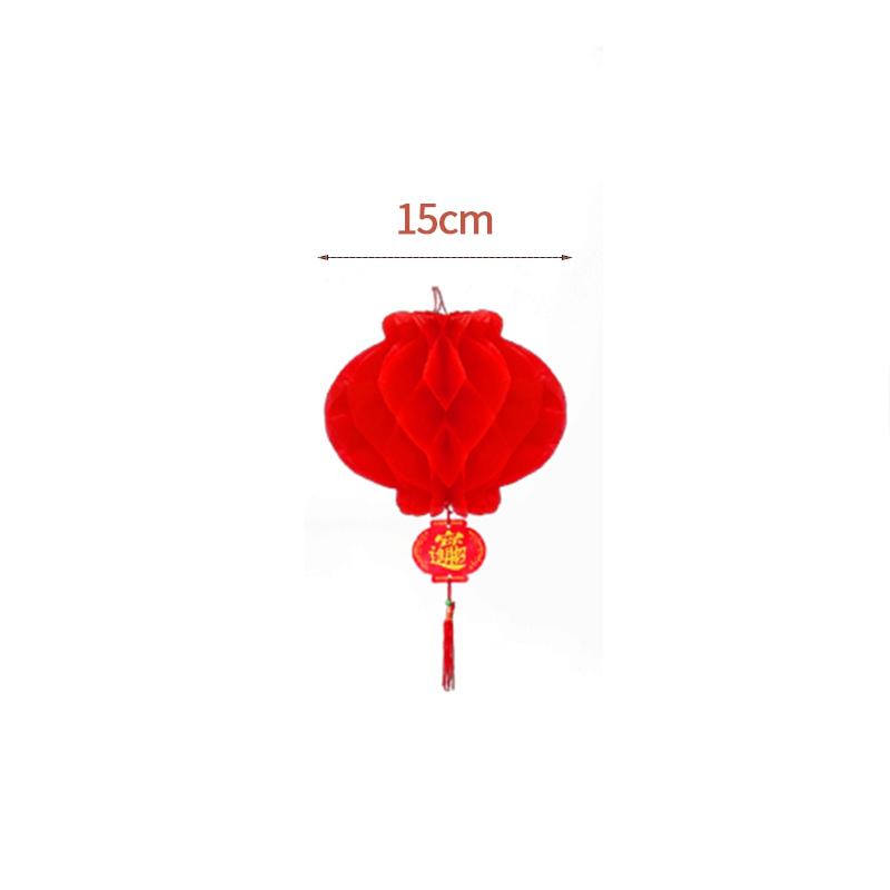 2026 New Year Decoration 3D Honeycomb Hanging Pendants Red Paper Lantern Christmas Navidad Decor Xmas New Year Hanging Ornament