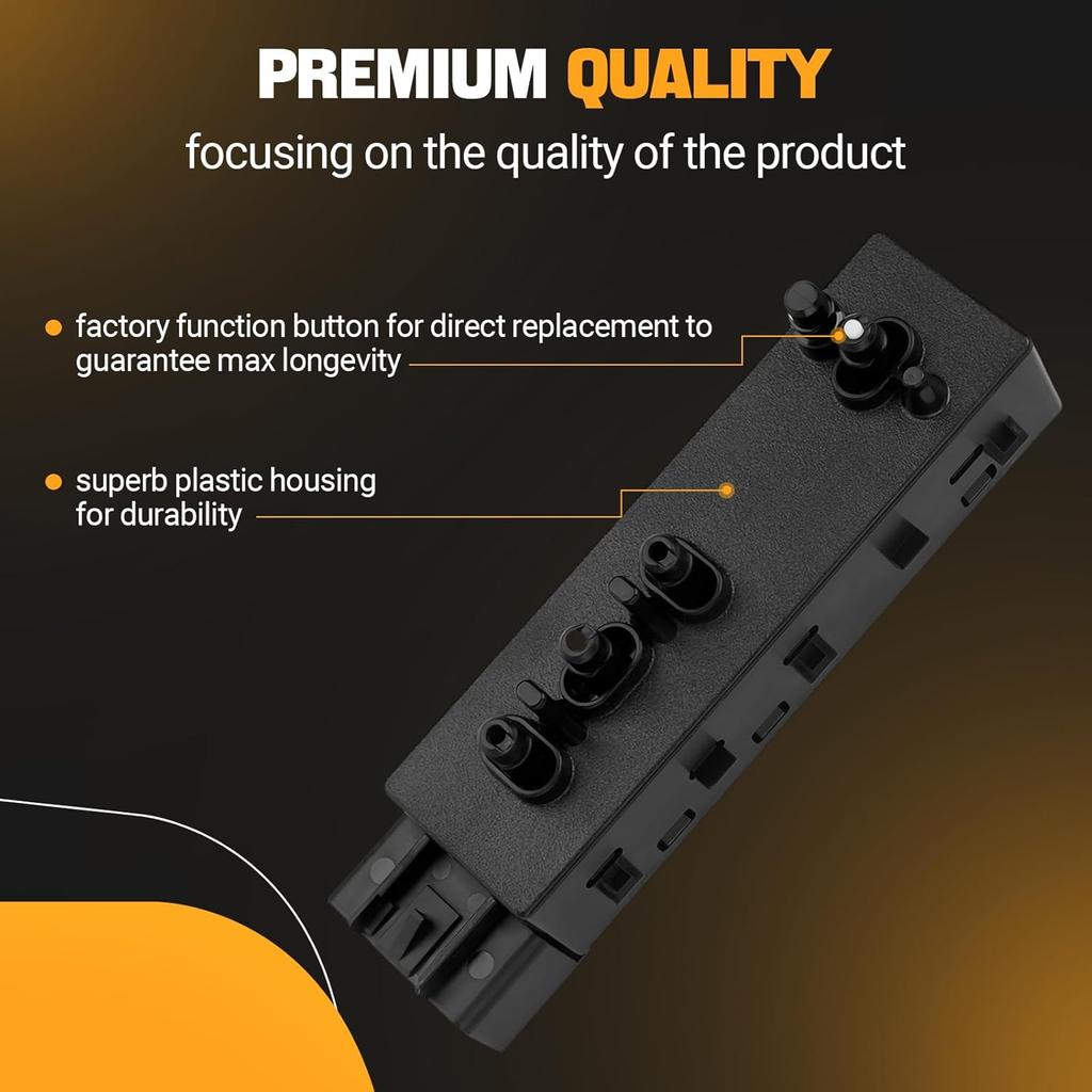 Power Seat Switch, 8 Way Front Right Passenger Side Control Switch Compatible With 2007-2013 Buick Cadillac Chevy GMC - CTS, DTS, Escalade,