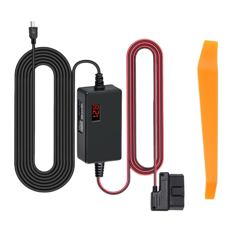 

Интеллектуальный кабель управления питанием OBD2 для автомобильной электроники с отображением напряжения в реальном времени, простая установка