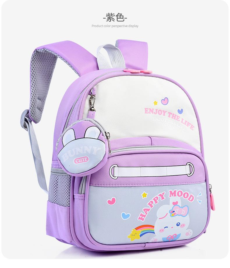 School bag kindergarten new children's school bag cartoon cute and lightweight foreign style backpack ultra-light simple high-value backpack