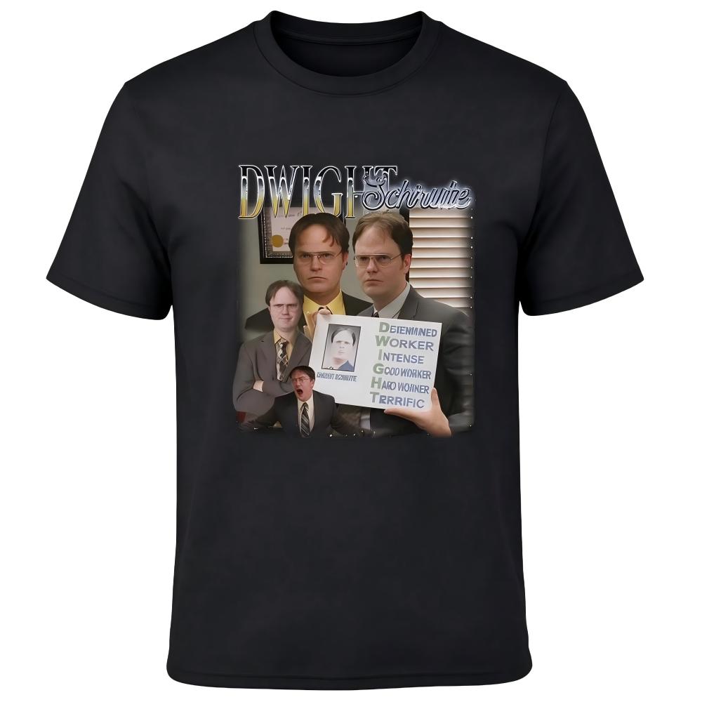 Dwight Schrute The Office Retro Portrait Graphic T-Shirt