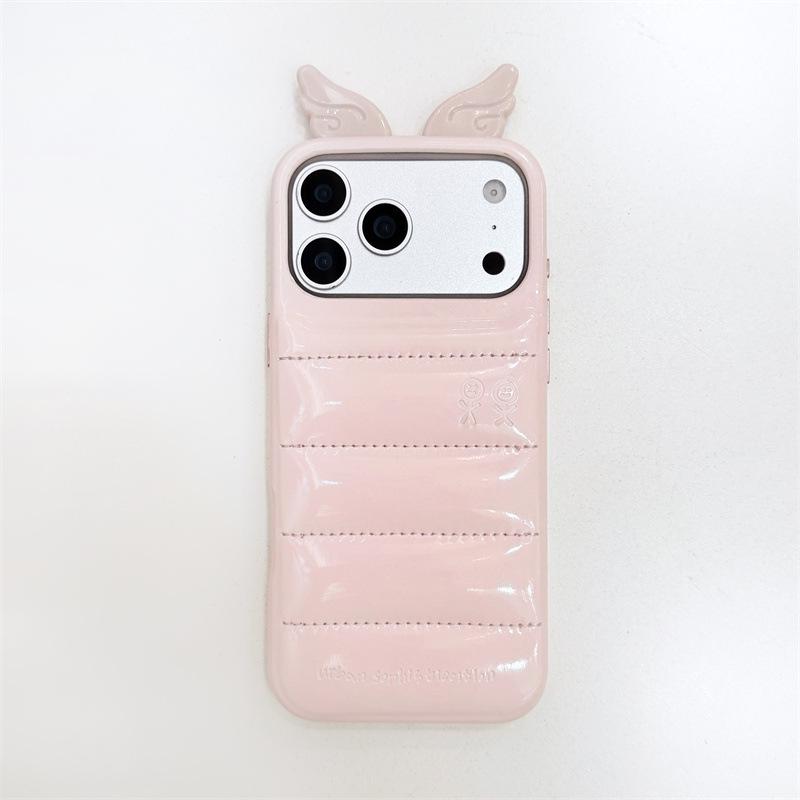3D Leather Feather Wing iPhone 15/16/17 Pro Max Case - Anti-fall Protection