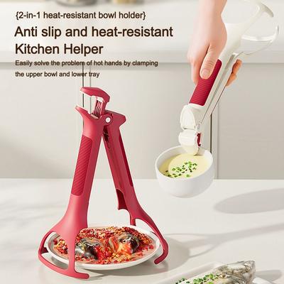 Non-slip Kitchen Bowl Clip Gripper Anti Scalding Holder Anti Scalding Clip  Kitchen Gadgets