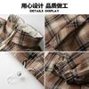 Plaid double-sided wear stand-up neck cotton clothes men's winter 2025 new retro loose couple versatile warm cotton-padded clothes