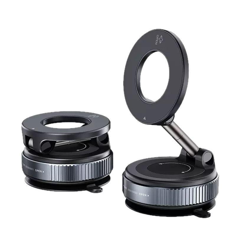 Rotatable & Foldable Magnetic Mobile Phone Stand with Double-Sided Suction for Car Use