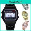 Relógio Digital LED Elegante e Moderno WR F91w Pulseira de Aço A159 Relógio da Moda