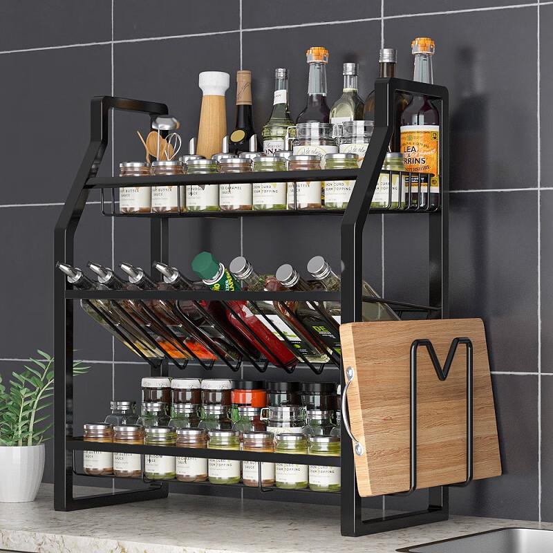 Multifunctional 3-Tier Kitchen Countertop Spice Rack