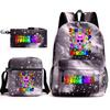 Rhythm Box Cartoon Large Capacity Starry Sky Student School Bag Sprunki Youth Backpack Three-piece Set D