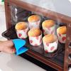 1pcs Kitchen Silicone Glove Heat Resistant Clips Anti-slip Oven Mitts Bowel Holder Clip