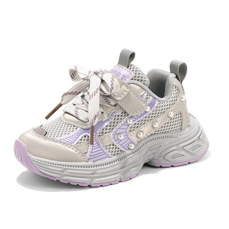 Girls Mesh Dad Shoes Classmates 2025 Autumn New Sports Shoes Little Girls Running Shoes Lightweight Breathable Single Shoes