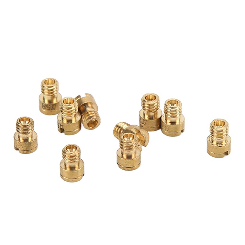 10pcs Carburetor Main Jets Metal Main Nozzle Replacement for Dellorto Bing Carburettor GY6 M4 #52?75