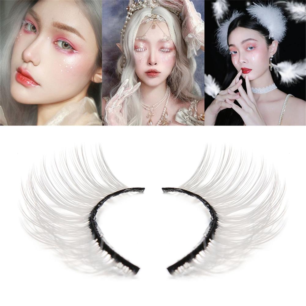 Cosplay Wispy Natural for Halloween Cosplay False Eyelashes White Lashes False Lashes Fluffy