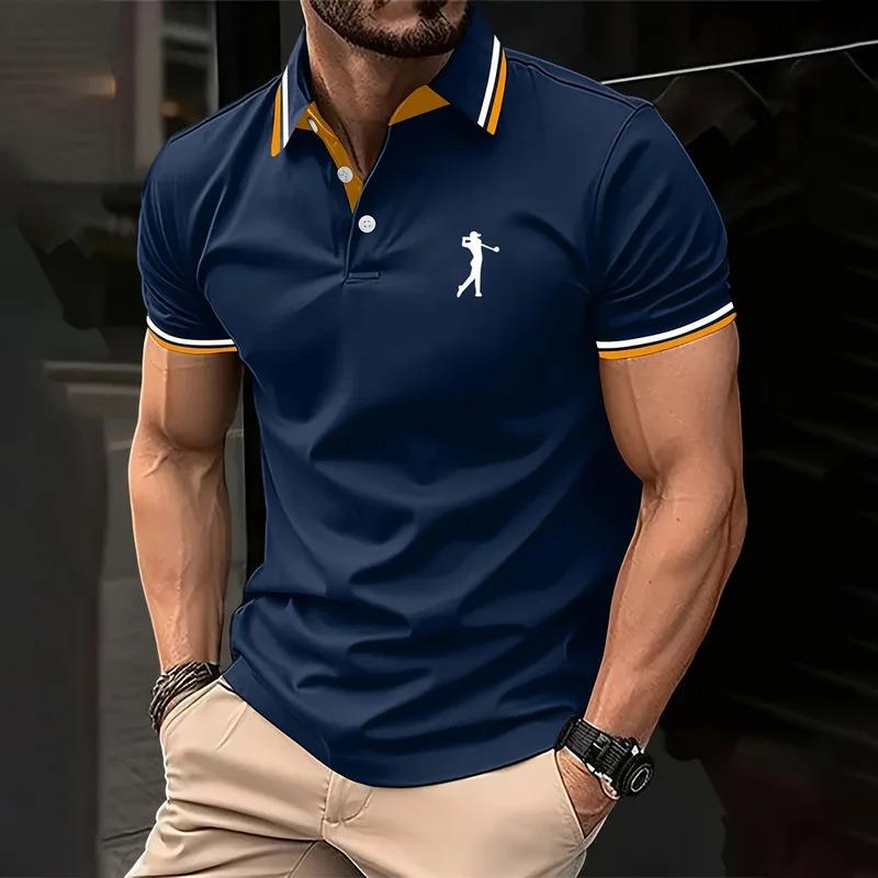 Men's Polo Shirt In Solid Color, Classic Men's Polo Shirt, Short-sleeved, High-quality Casual Business Polo Shirt, Social Me