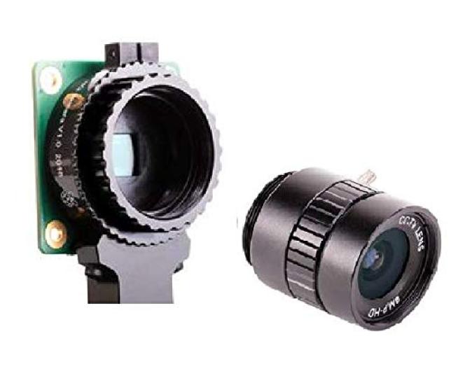 

Raspberry Pi High Quality Camera Lens Set Lens RPI-HQ-CAMERA (Camera + Wide-angle Set) чорний