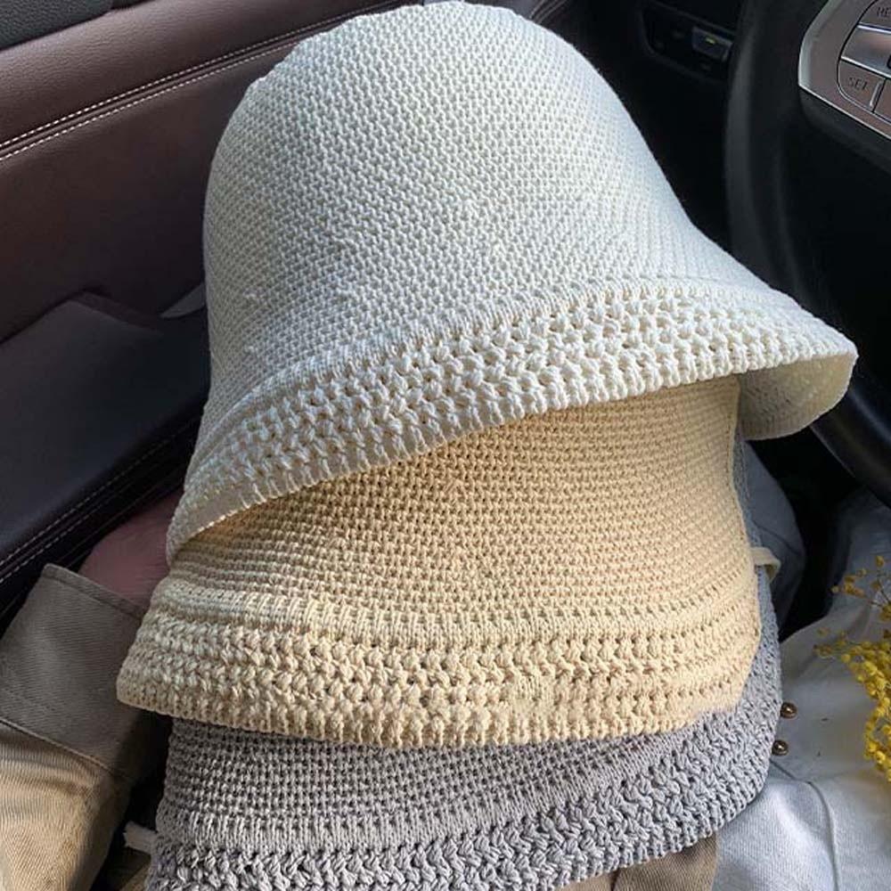 Lightweight Folding Straw Hat Breathable Woven Sun Cap Elegant Vacation Beach Cap Seaside Travel