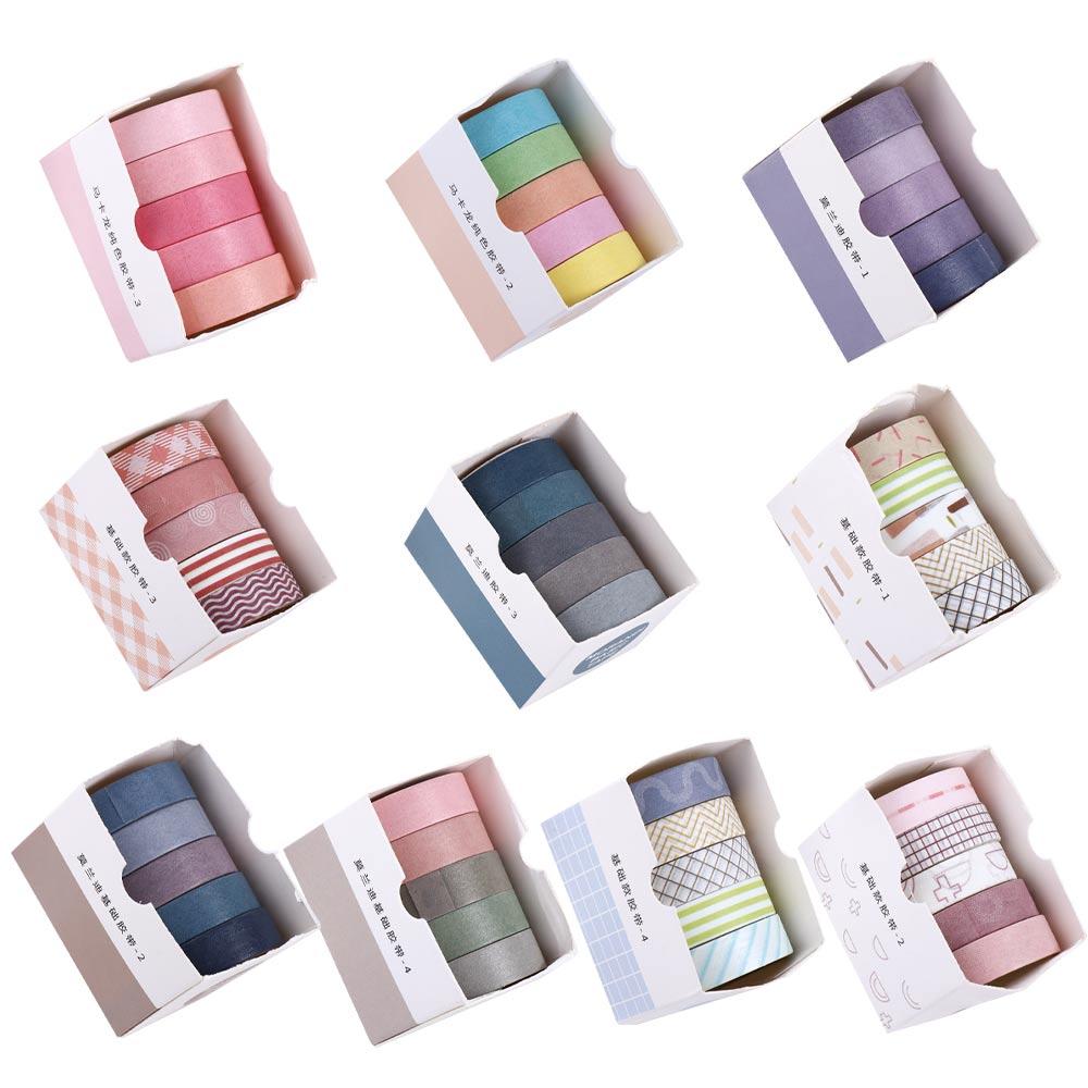 Office Supply Students Stationery Decorative Tape Scrapbooking Adhesive Tape Tape Set Masking Tape