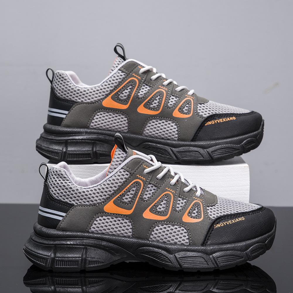 Spring and Summer New Hiking Shoes Breathable and Comfortable Men's Shoes, Youth Student Sports Shoes, Trendy and Cool Dad Shoes, Men