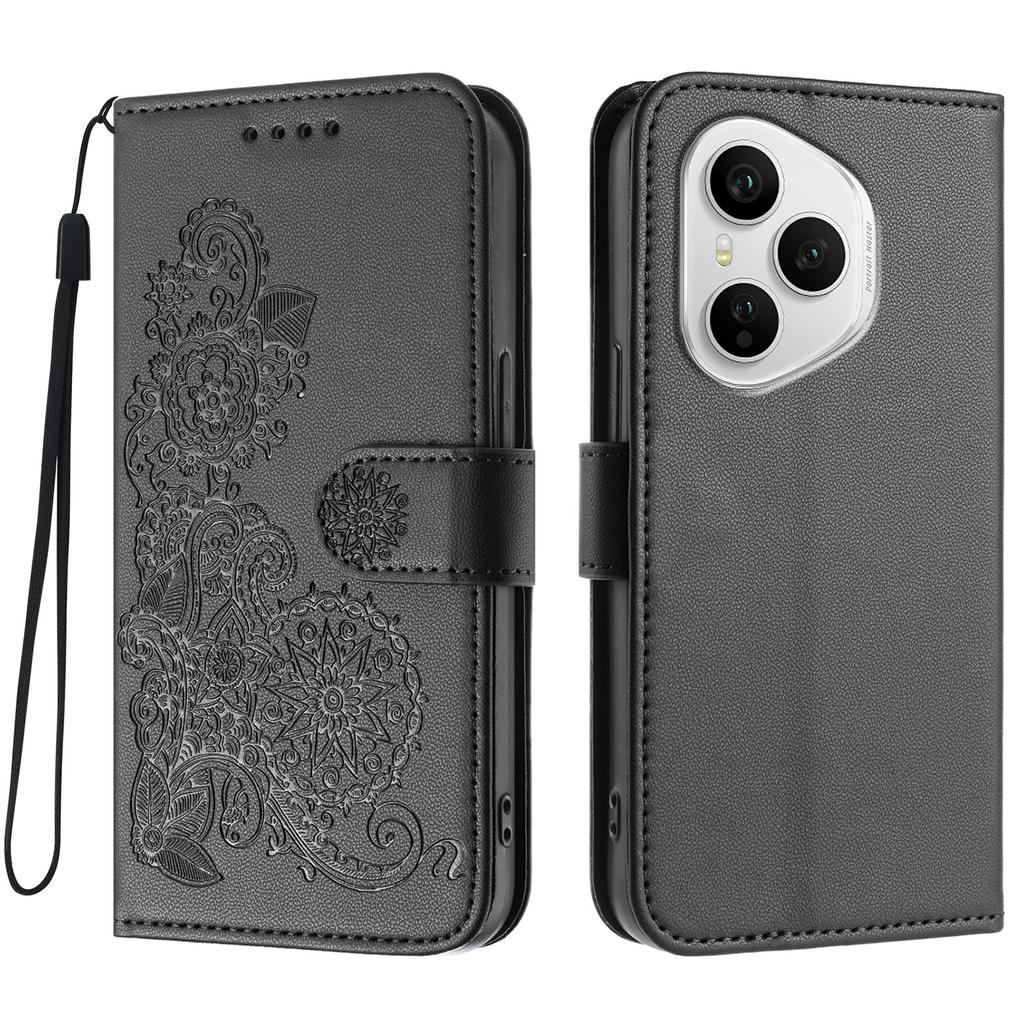 Pro Honor 400 Pro 5G (Globální) Pouzdra na telefon Mandala Květ Kožená Peněženka Mobilní Kryt s Poutkem