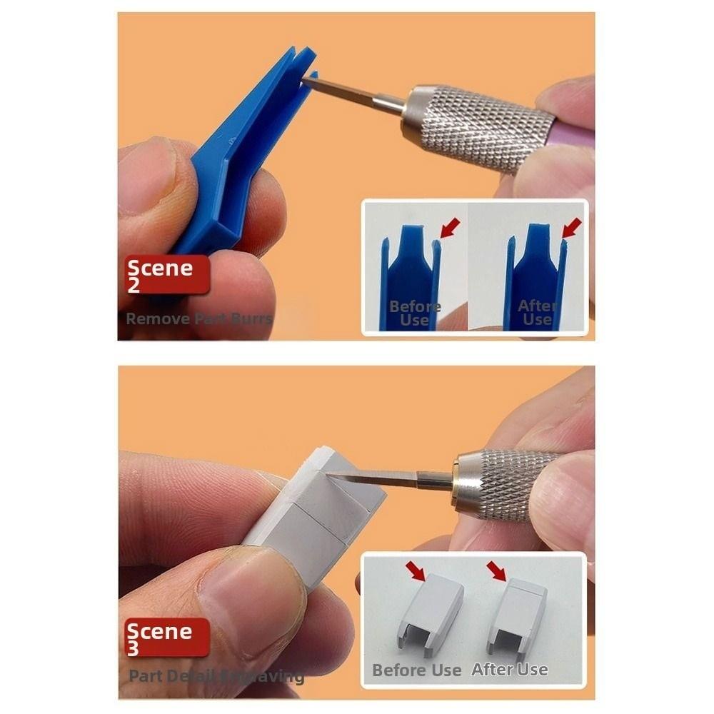 Steel Triangular Scribing Cutter Curved Edge Panel Line Tool Plastic Engraving Tool  Flash Removal