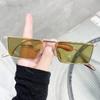 Retro Rectangle Sunglasses Women metal frame Vintage Small Frame Sun Glasses Ladies Classic Black Square