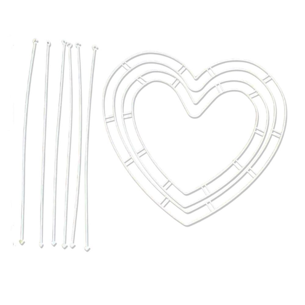 Plastik-Blumenstraußhalter Basteln 18 Jahre Alt Blumenarrangement-Ständer Herz Mondförmiger Blumenkranz-Rahmen Heimdekoration