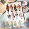 Journal GO 7.5x200cm Girl's Dressing Scrapbooking PET Tape Stickers Fashion Girl Character Collage Scrapbooking  Stickers