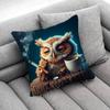 Nighthawk Night Owl Bird Throw Pillow Case For 50x50cm 30x30cm 55x55cm 45x45cm 40x40cm Square Bed Pillowcase Cover