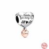 S925 Silver Fine Beads Fit Fasion Original Bracelet Necklace Pendant Women Love Couple Dangle Shiny Mom Charms Jewelry 