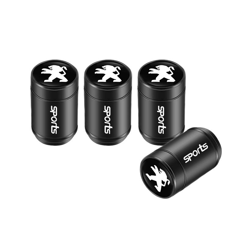 Aluminum Alloy Car Tire Valve Stem Caps Wheel Valve Accessories For Peugeot 408 308 5008 Landtrek 208 3008 2008 Rifter 508 301