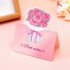 10pcs 3D Bouquet Creative Greeting Card Flower Shop Birthday Wishes Small Cards Teacher's Day Thank-you Card