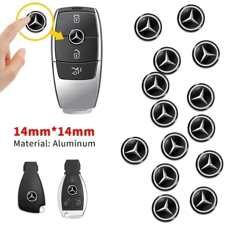 14mm Car Key Badge Emblem Replacement Car Key Stickers For Mercedes Benz A B C E S Class GLA GLC CLA GLK GLE W204 W203 W212 W176