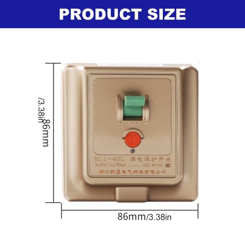 652F Air Conditioner Leakage Protector 40A Leakage Special Protector For Home Water Heater Faucet Safety Switches Enduring