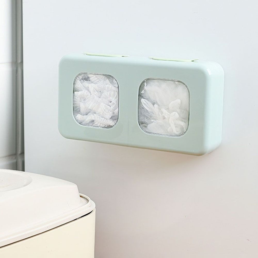 Wall-mounted Disposable Food Cover Storage Box Punch-Free Shower Cap Organizer  for Home