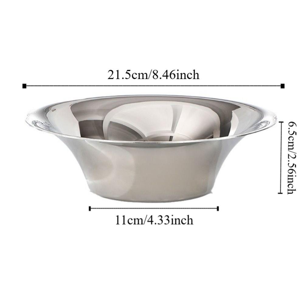304 Stainless Steel Fruit Plate Rust-Proof Serving Dishes Premium Salad Bowl  Hotel Use
