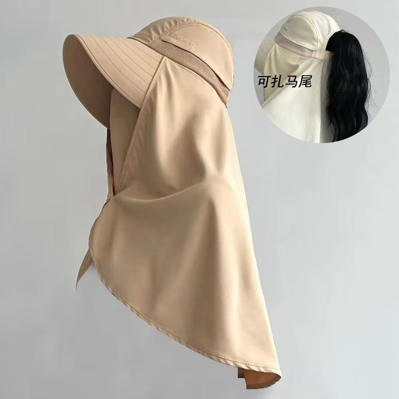 

Интегрированная защита шеи защита от солнца оверсайз шаль панама ультрафиолетовая летняя уличная новая маска для лица солнцезащитная шляпа солнцезащитная шляпа хаки
