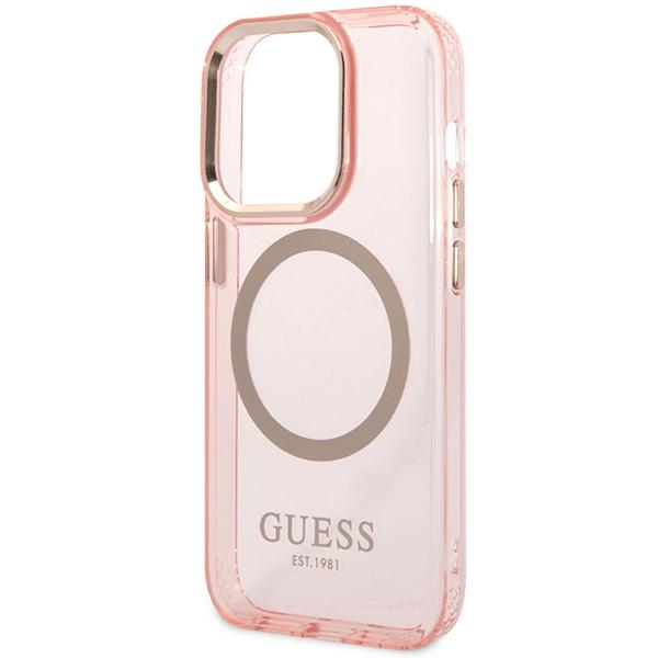 Etui do iPhone 14 Pro Max Guess Hard Case MagSafe Różowe