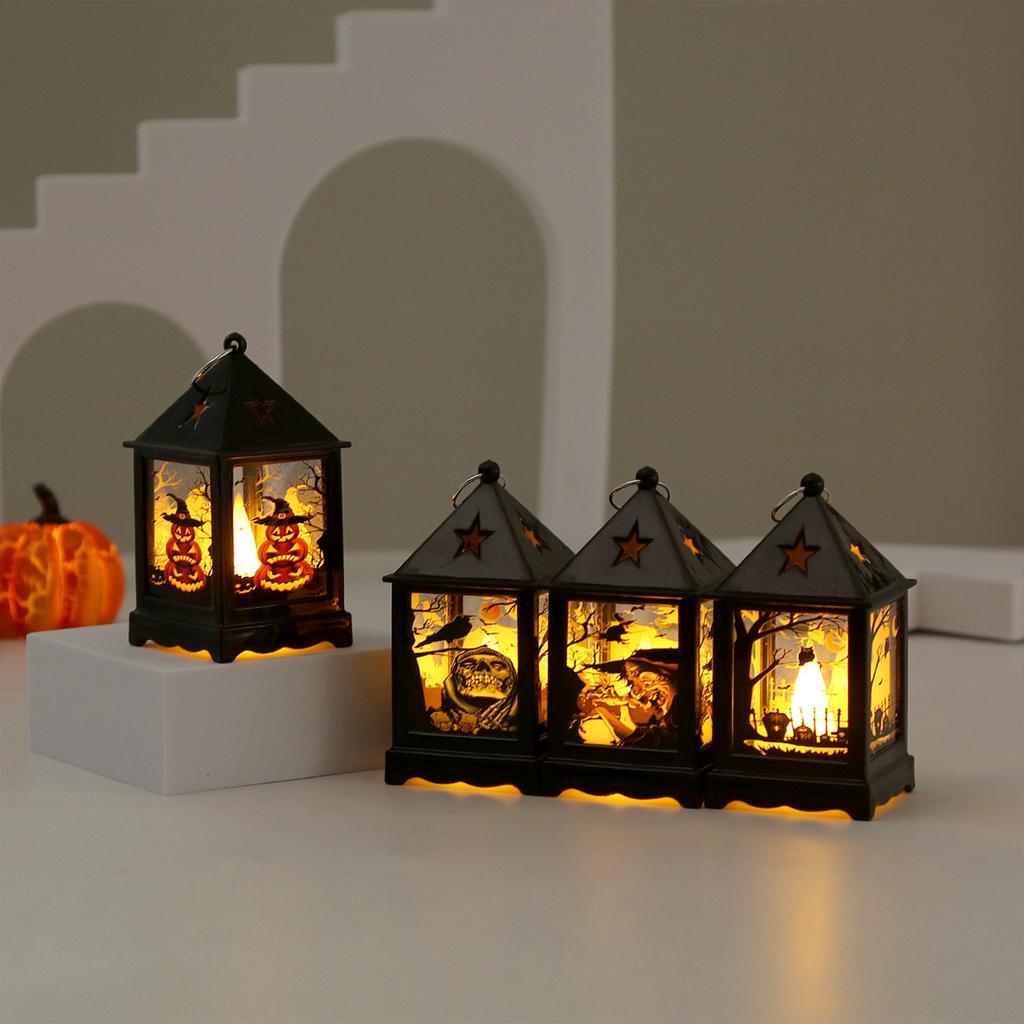 Christma Halloween LED Lanterns GhostLamp Funny Toy Projection Inside for Home Party Decor Props Birthday Party Supplies