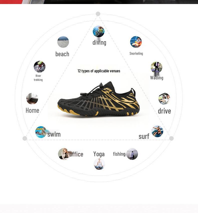 Five-Finger Water Shoes for Beach, Fishing, Swimming, Diving, Fitness, Yoga, and Running