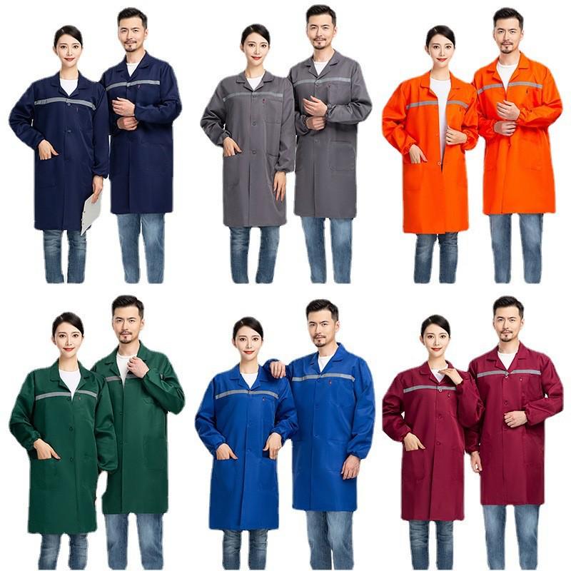 Modrá reflexní pruhovaná halena: Pracovní oděv odolný proti opotřebení s dlouhým rukávem a potiskem loga na zakázku