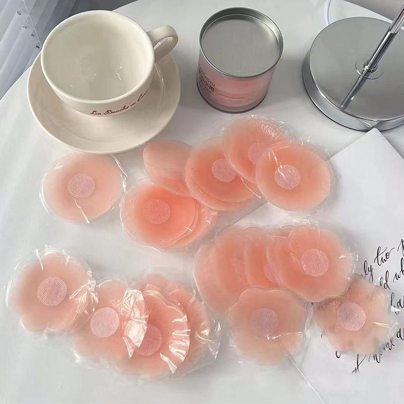 10pcs Reusable Silicone Nipple Cover Women Bra Sticker Breast Petal Strapless Lift Up Bra Invisible Boob Tape Pads Chest Pasties