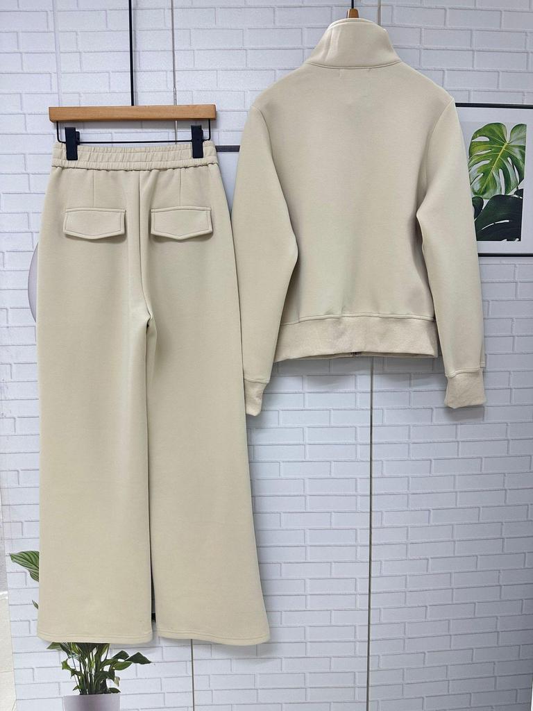 Korean Hot Girl Spring 2026 Slimming Hoodie & Floor-Length Pants Set for Women