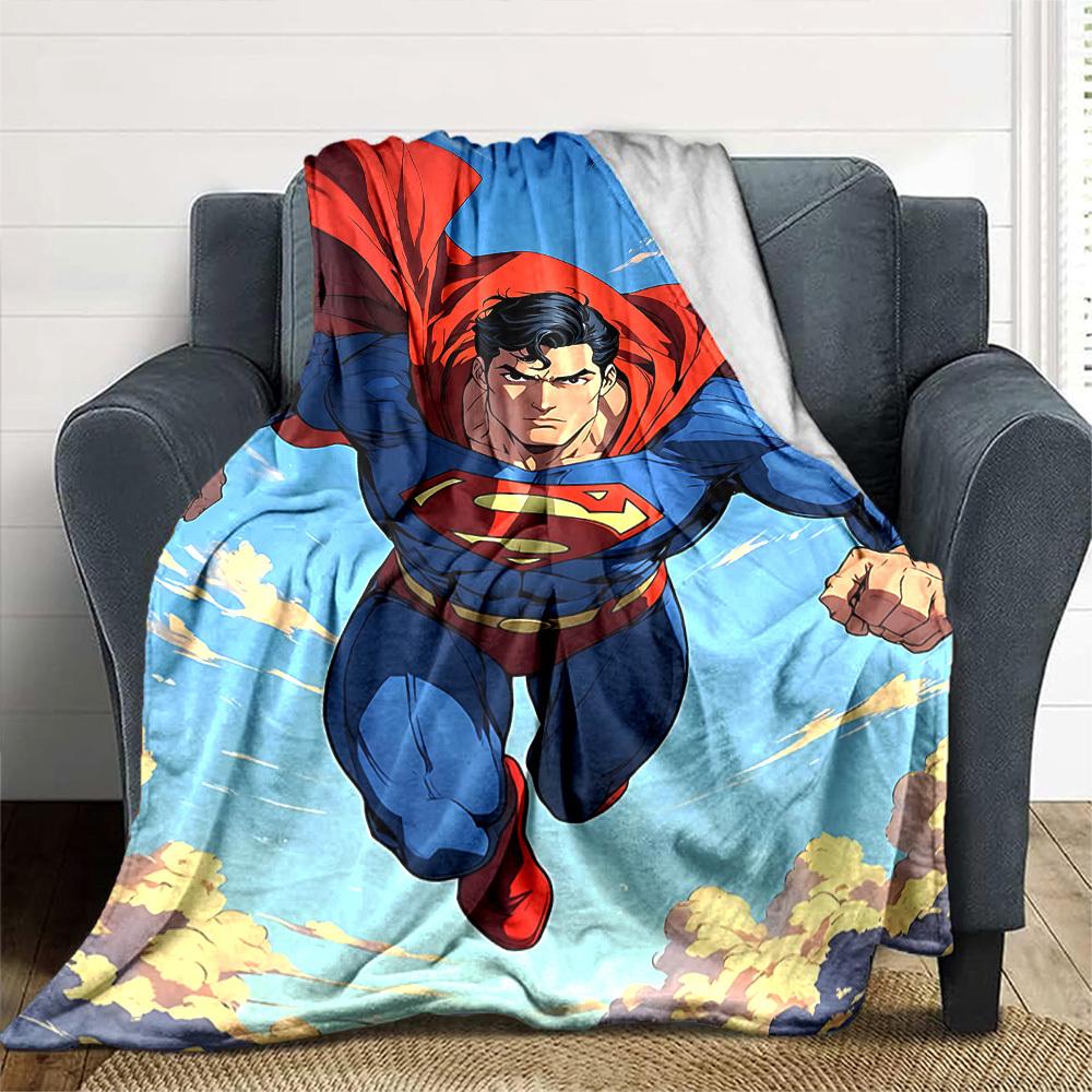 1pc Superman Flannel Blanket - Soft Warm Throw for Home, Office, TravelL1336