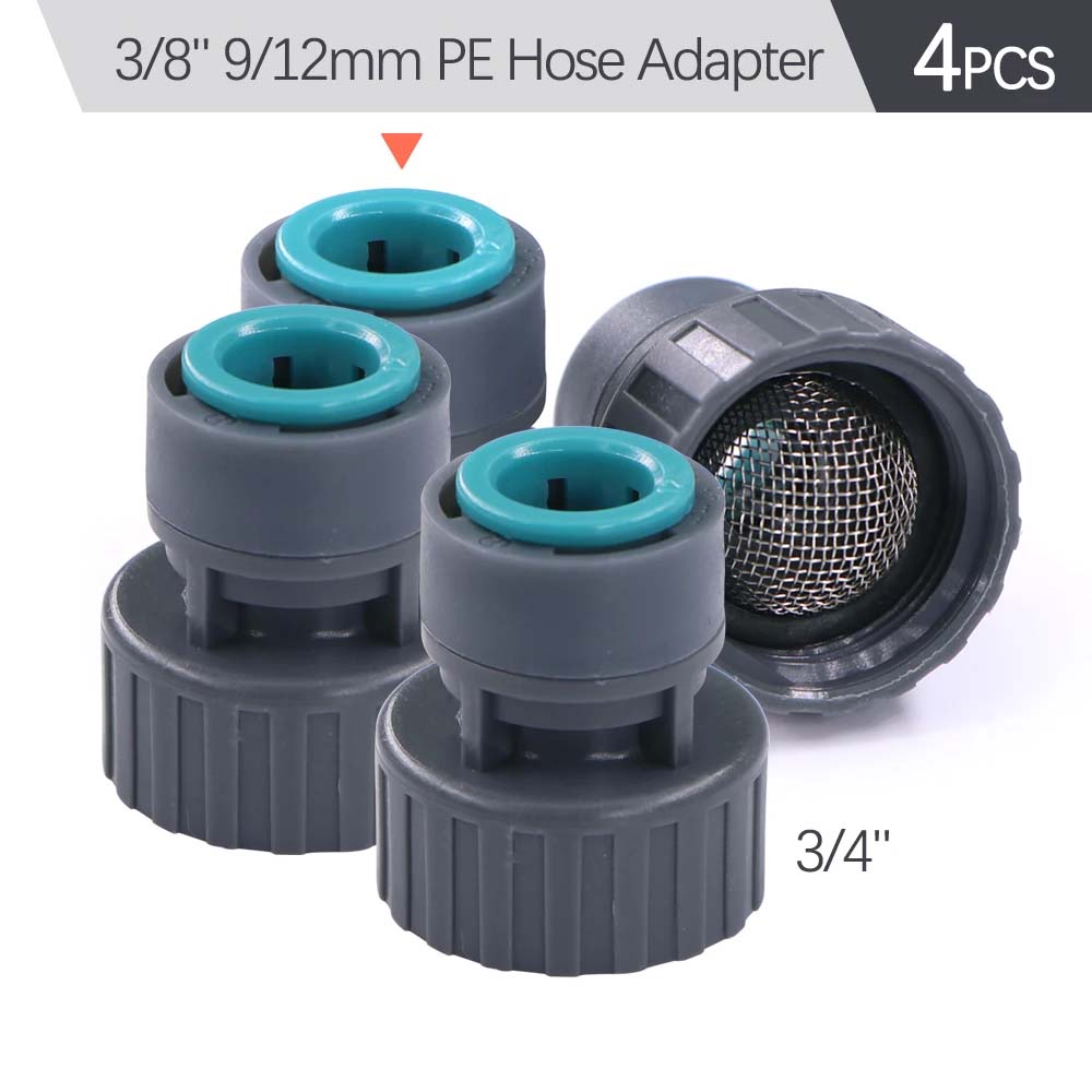 3/8" 9/12mm Misting Cooling System 360° Bend 0.6mm Nozzle Atomizer Sprayers Slip Lock PE Hose Outdoor Garden Irrigation Watering